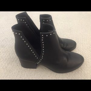 H&M Black Studded Boots Size US 8.5